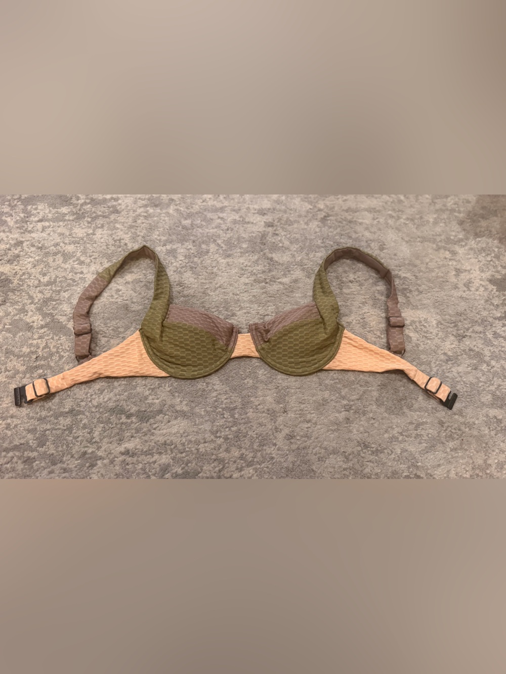 Vetchy Olive & Tan Contour Underwire bikini top